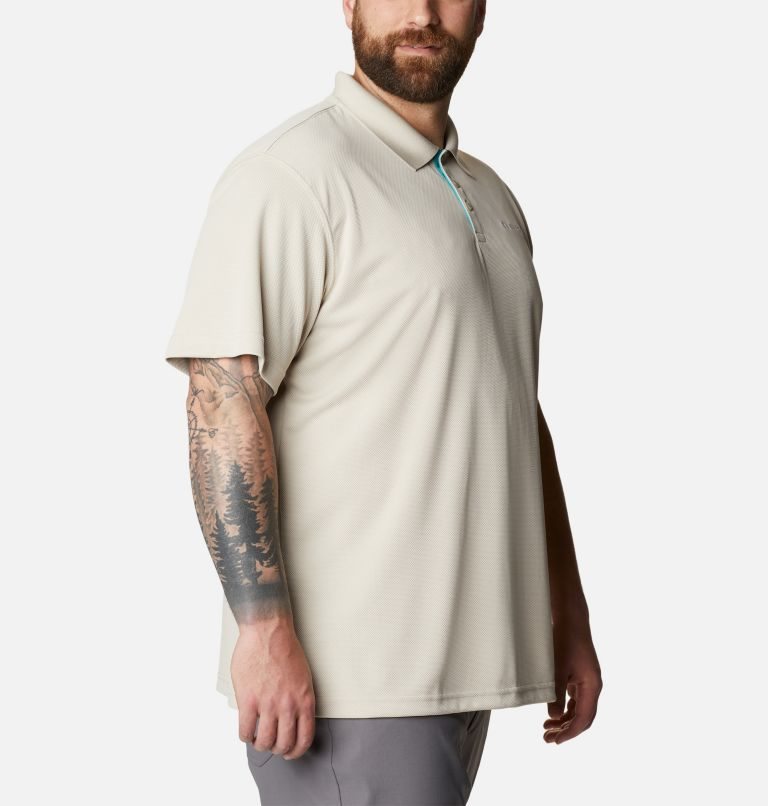 Men's Columbia Utilizer Polo Shirts Khaki | Plus Size CA-V6C83